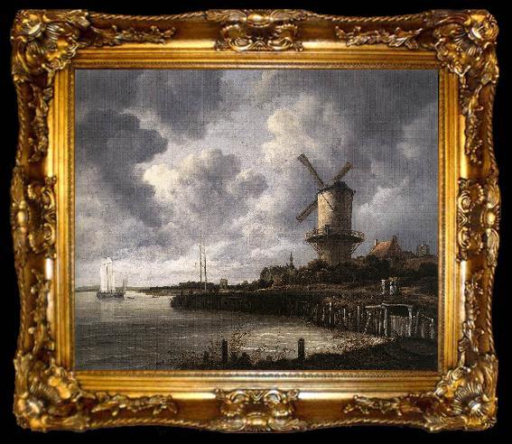 framed  Jacob van Ruisdael The Windmill at Wijk bij Duurstede, ta009-2